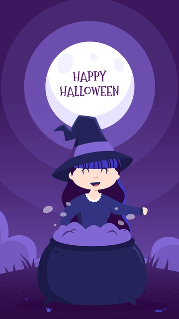 Free Witch Halloween Wallpaper Template to Edit Online