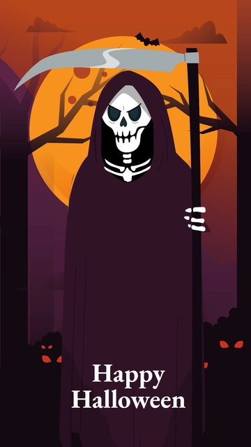 Free Skeleton Halloween Wallpaper Template to Edit Online