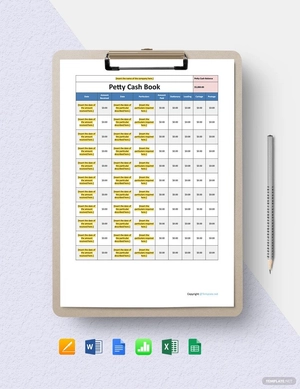 Petty Cash Book Template