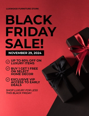 Free Elegant Black Friday Flyer Template to Edit Online
