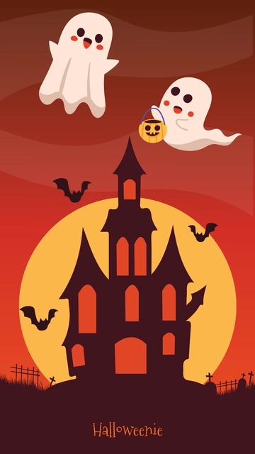 Free Scary Cute Halloween Wallpaper Template to Edit Online