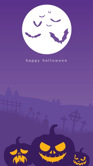 Free Purple Halloween Wallpaper Template to Edit Online
