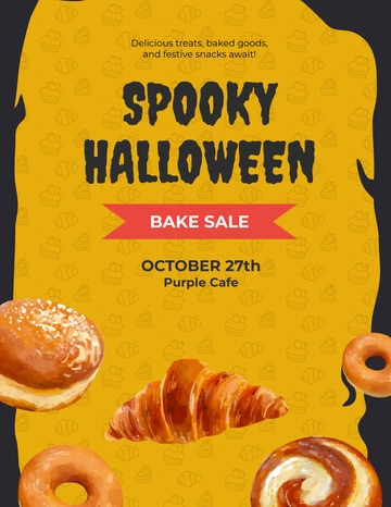 Free Halloween Bake Sale Flyer Template to Edit Online