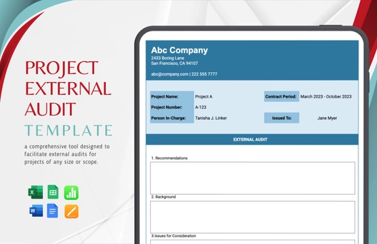 Project External Audit Template