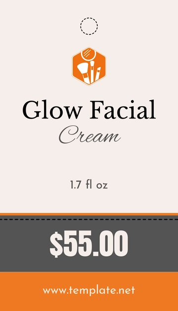 Free Cosmetic Store Price Tag Template to Edit Online
