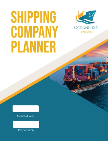 Free Shipping Company Planner Template to Edit Online