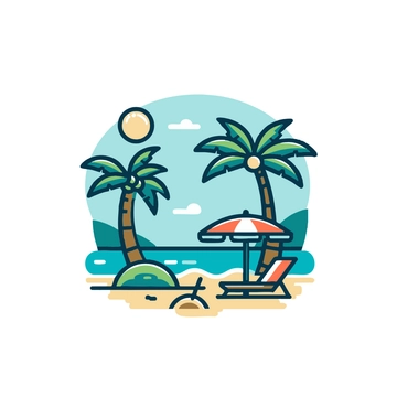 Free Tropical Beach Clipart to Edit Online