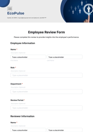 Free Employee Review Form Template to Edit Online