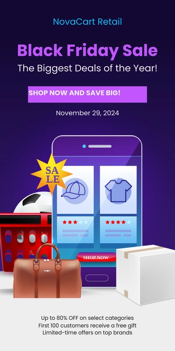 Free Black Friday Sale Ad Template to Edit Online