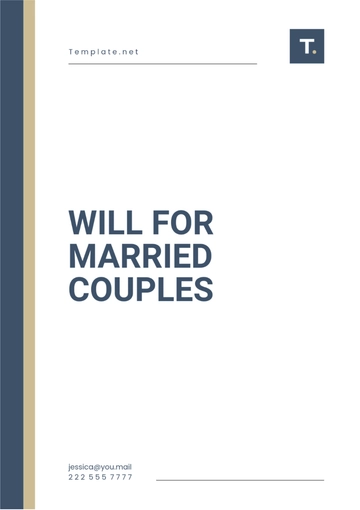 Free Will Template for Married Couples to Edit Online