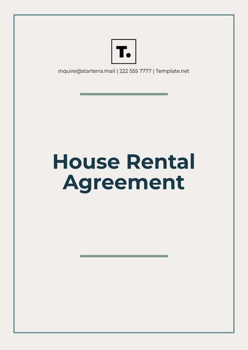 Free House Rental Agreement Template to Edit Online
