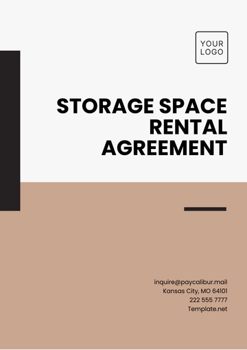Free Storage Space Rental Agreement Template to Edit Online
