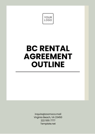 Free BC Rental Agreement Outline Template to Edit Online