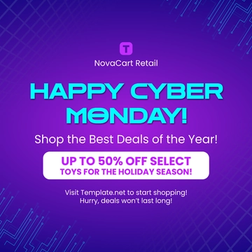 Free Happy Cyber Monday Template to Edit Online