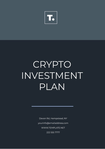 Free Crypto Investment Plan Template to Edit Online