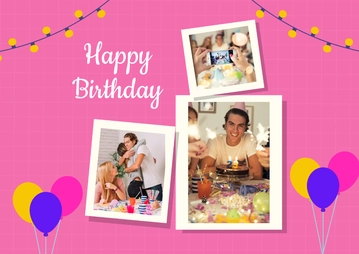 Free Happy Birthday Poloroid Template to Edit Online
