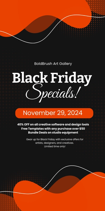 Free Creative Black Friday Ad Template to Edit Online
