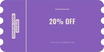 Free Purple Coupon Template to Edit Online