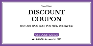 Free Purple Coupon Template to Edit Online