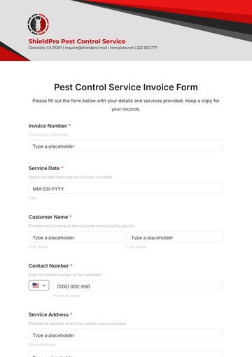 Free Pest Control Service Invoice Form Template to Edit Online Free Pest Control Service Invoice Form Template to Edit Online