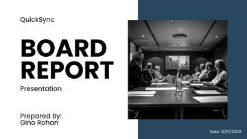 Free Board Report Presentation Template to Edit Online