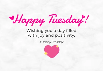 Free Printable Tuesday Card Template to Edit Online