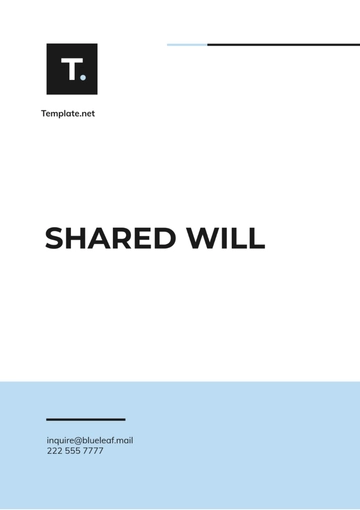 Free Shared Will Template to Edit Online