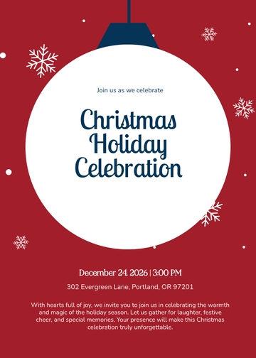 Free Printable Christmas Invitation Template to Edit Online