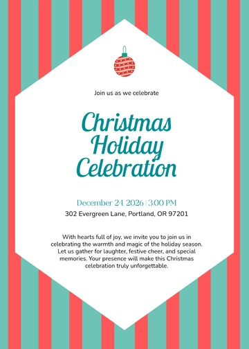 Free Editable Christmas Invitation Template to Edit Online