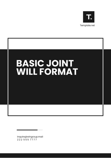 Free Basic Joint Will Format Template to Edit Online
