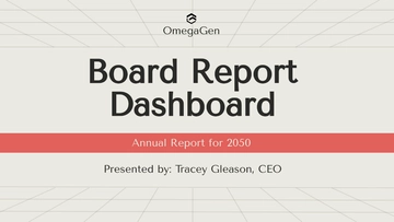 Free Board Report Dashboard Template to Edit Online