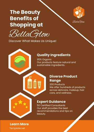 Free Cosmetic Store Infographic Template to Edit Online