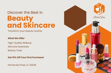 Free Cosmetic Store Banner Template to Edit Online