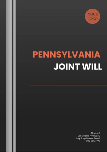 Free Pennsylvania Joint Will Template to Edit Online