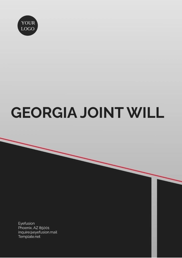 Free Georgia Joint Will Template to Edit Online
