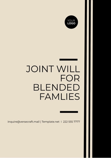 Free Joint Will for Blended Families Template to Edit Online