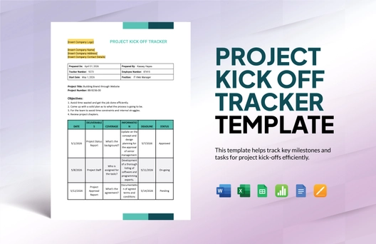 Project Kick Off Tracker Template