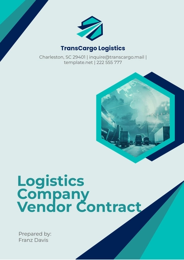Free Logistics Company Vendor Contract Template to Edit Online
