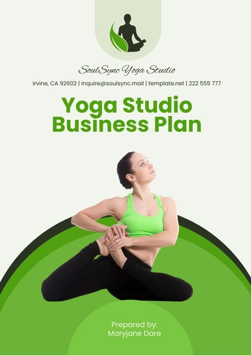 Free Yoga Studio Business Plan Template to Edit Online