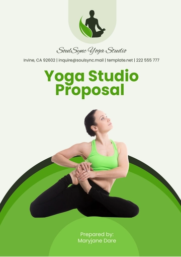 Free Yoga Studio Proposal Template to Edit Online