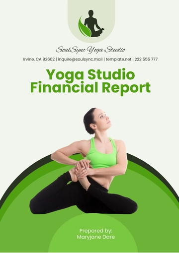 Free Yoga Studio Financial Report Template to Edit Online