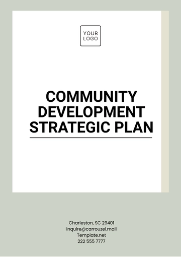 Free Community Development Strategic Plan Template to Edit Online