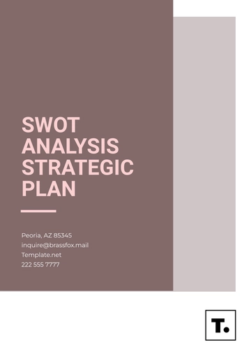 Free SWOT Analysis Strategic Plan Template to Edit Online