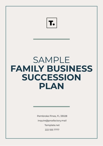 Free Sample Family Business Succession Plan Template to Edit Online