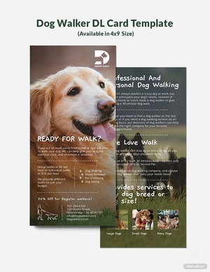 Dog Walker DL Card Template