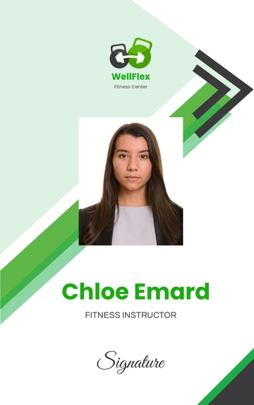 Free Fitness Center ID Card Template to Edit Online