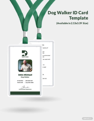 Dog Walker ID Card Template