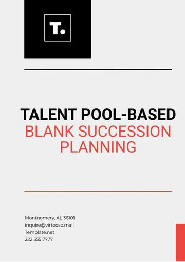 Free Talent Pool-Based Blank Succession Planning Template to Edit Online