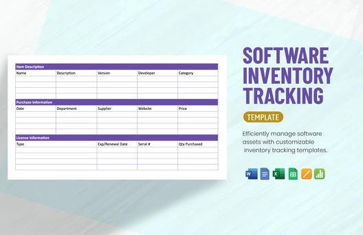 Software Inventory Tracking Template