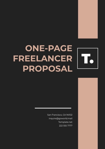 Free One-Page Freelancer Proposal Template to Edit Online